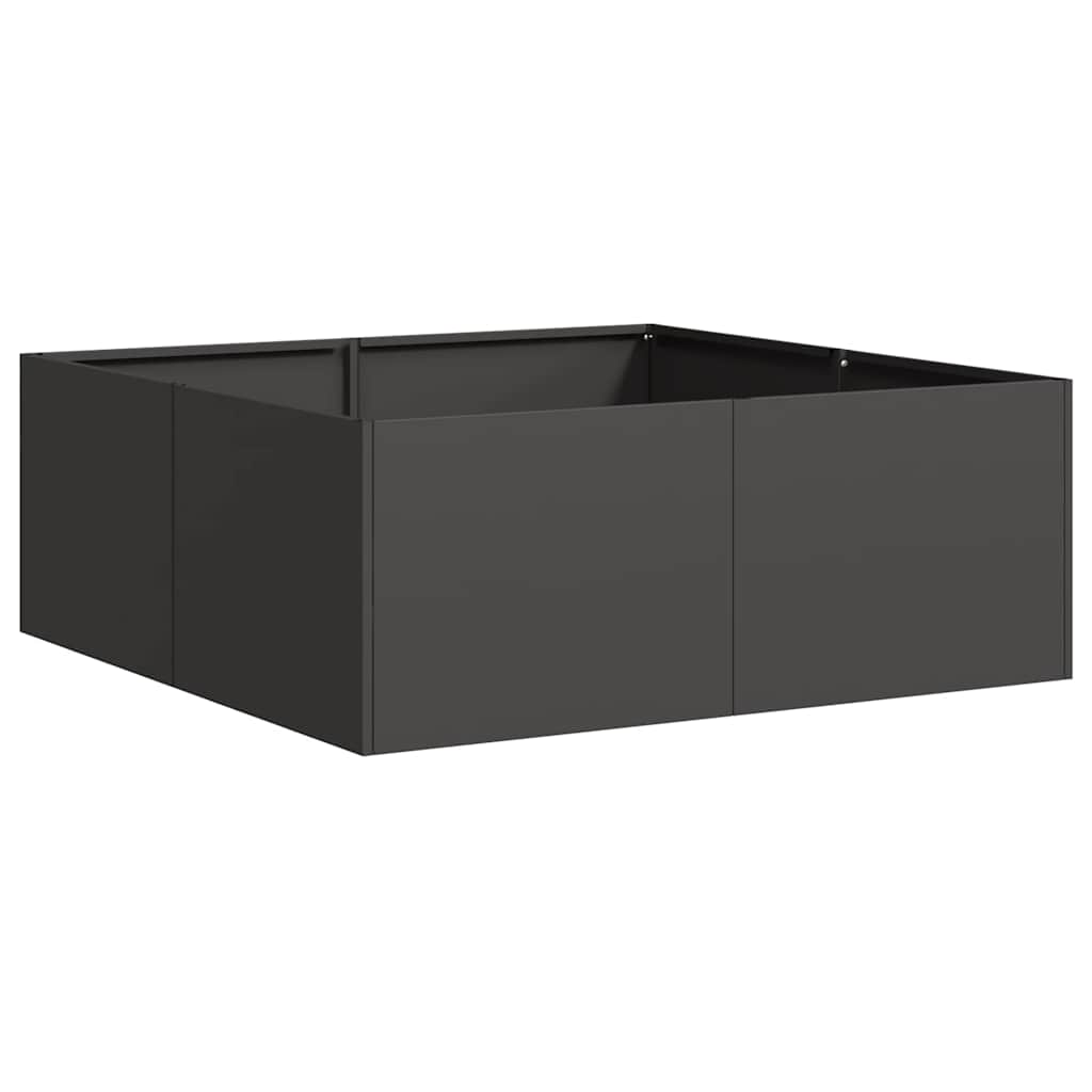 Planter Black 80x80x30 cm Steel