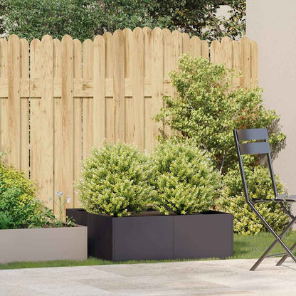 Planter Black 80x80x30 cm Steel