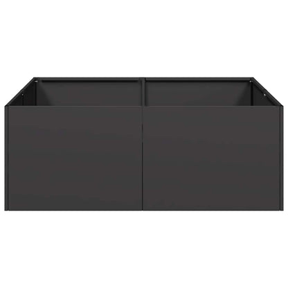 Planter Black 80x80x30 cm Steel