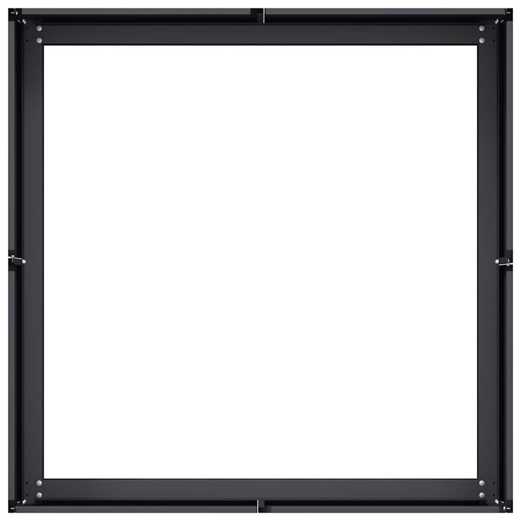 Planter Black 80x80x30 cm Steel