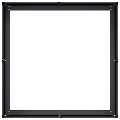 Planter Black 80x80x30 cm Steel