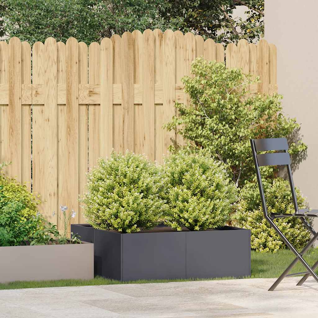 Planter Anthracite 80x80x30 cm Steel