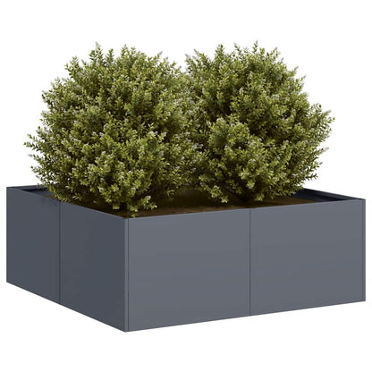 Planter Anthracite 80x80x30 cm Steel