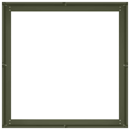 Planter Olive Green 80x80x30 cm Steel