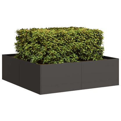 Planter Black 100x100x30 cm Steel