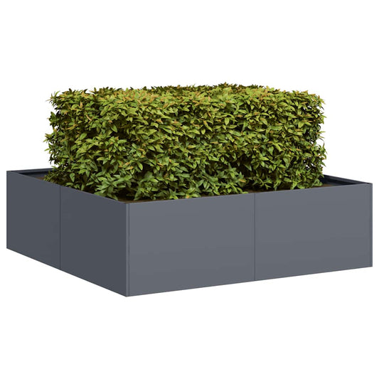 Planter Anthracite 100x100x30 cm Steel