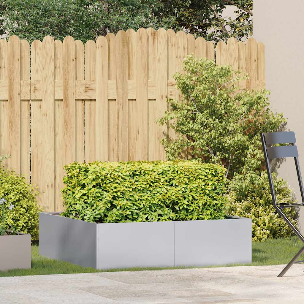 Planter 100x100x30 cm Galvanised Steel