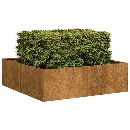 Planter Rusty 100x100x30 cm Weathering Steel