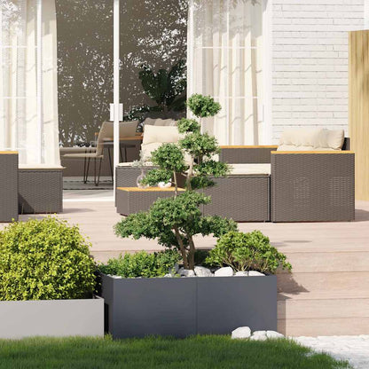 Planter Anthracite 100x100x40 cm Steel