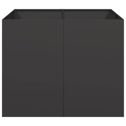 Planter Black 100x100x80 cm Steel