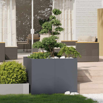 Planter Anthracite 100x100x80 cm Steel