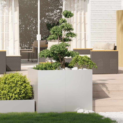 Planter 100x100x80 cm Stainless Steel