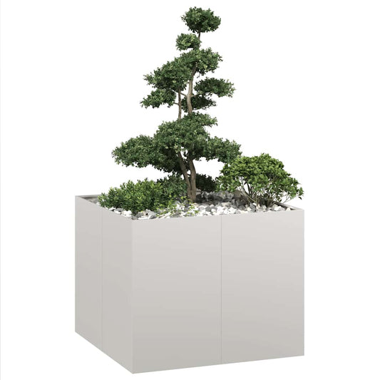 Planter 100x100x80 cm Stainless Steel