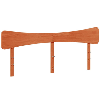 Bed Frame without Mattress Wax Brown 200x200 cm Solid Wood Pine