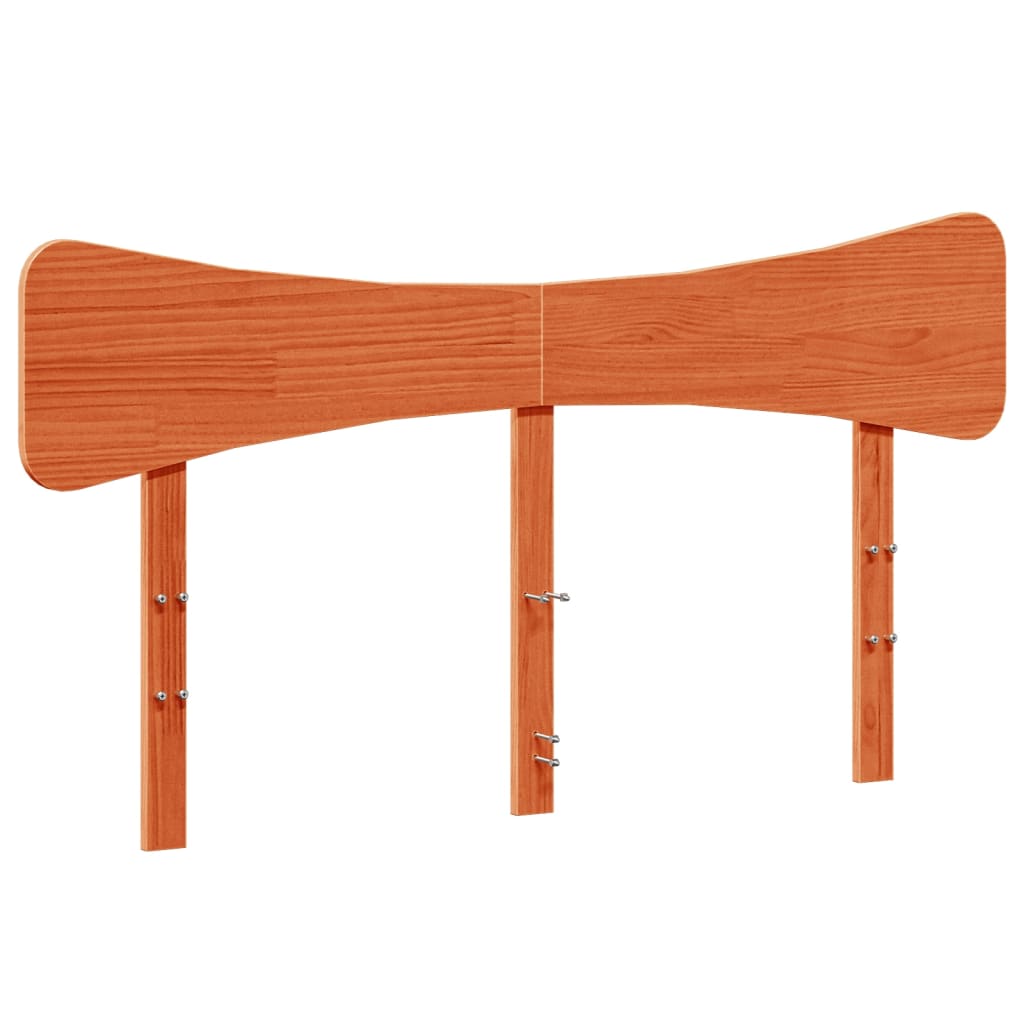 Bed Frame without Mattress Wax Brown 140x190 cm Solid Wood Pine