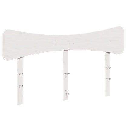 Bed Frame without Mattress White 135x190 cm Double Solid Wood Pine