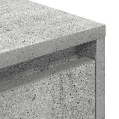 Bedside Cabinet with LED Lights Concrete Grey 38x34x50 cm