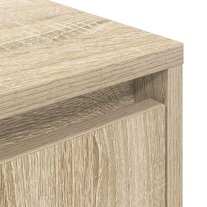 Bedside Cabinet with LED Lights Sonoma Oak 38x34x50 cm