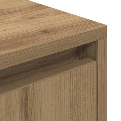 Bedside Cabinet with LED Lights Artisan Oak 38x34x50 cm