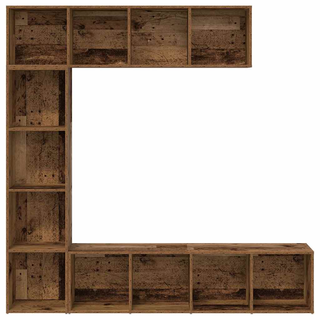 Book Cabinets 3 pcs Old Wood Engineered Wood