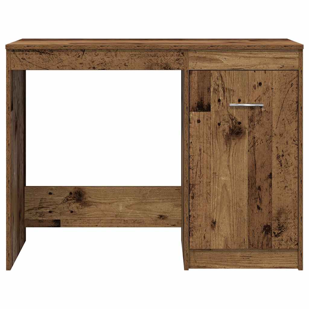 Desk with Cabinet Old Wood Engineered Wood