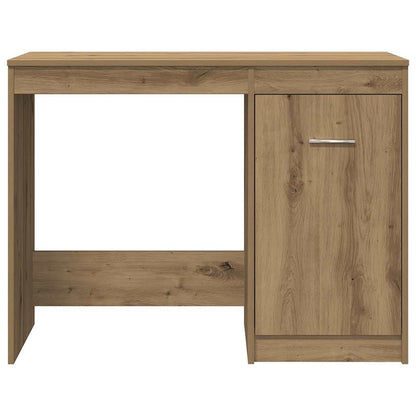 Desk with Cabinet Artisan Oak Engineered Wood