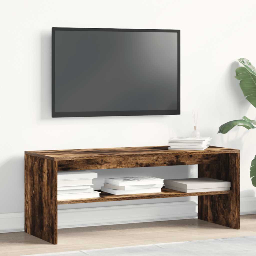 TV Cabinet Smoked Oak 100x40x40 cm Engineered Wood