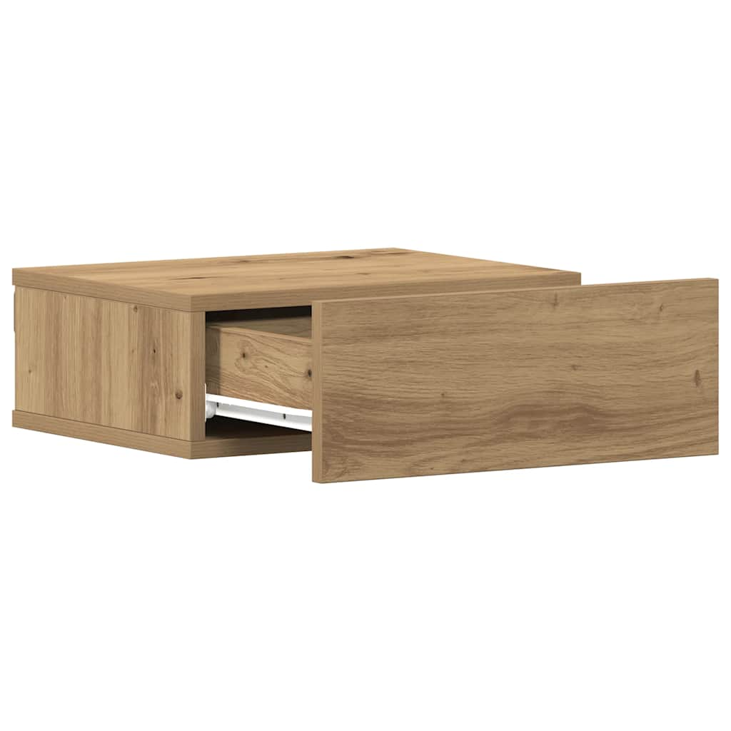 Floating Nightstand Artisan Oak 40x32x15 cm Engineered Wood