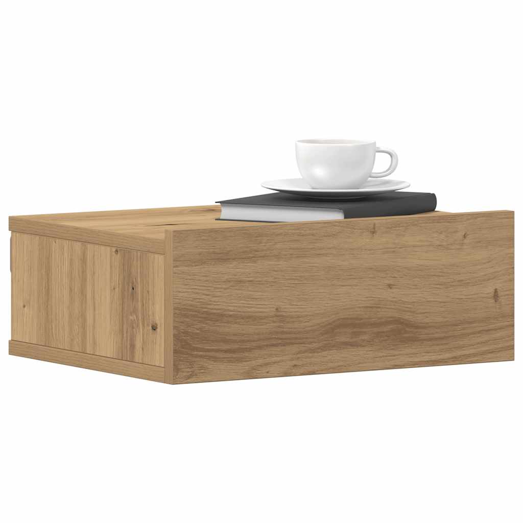 Floating Nightstand Artisan Oak 40x32x15 cm Engineered Wood