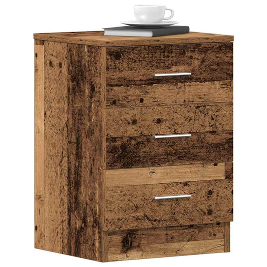 Bedside Cabinet Old Wood 38x35x55 cm Engineered Wood