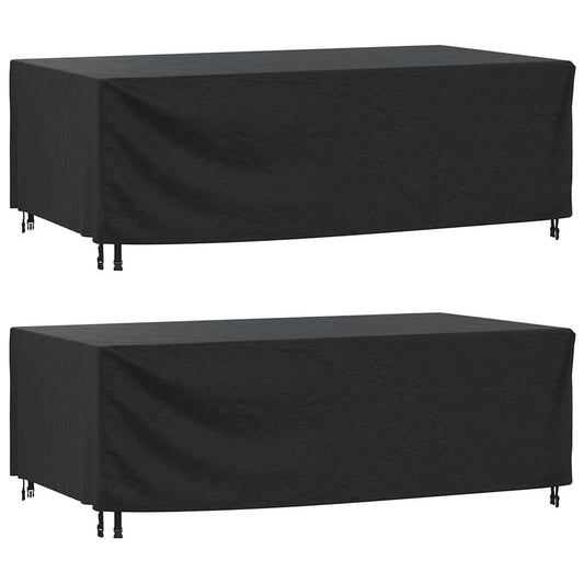 Garden Furniture Covers 2 pcs Black 229x113x73 cm Waterproof 420D