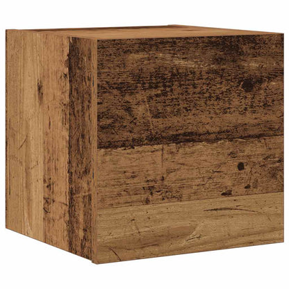 7 Piece TV Cabinet Set Wall-mounted Old Wood Engineered Wood
