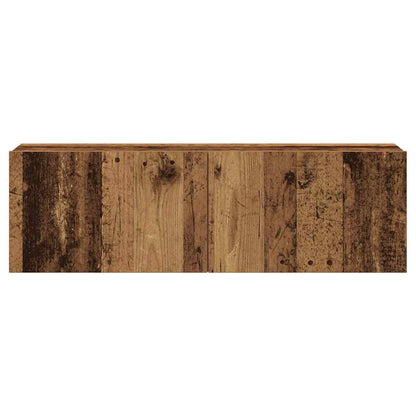7 Piece TV Cabinet Set Wall-mounted Old Wood Engineered Wood