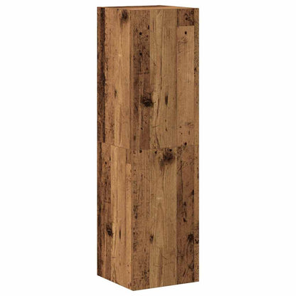 7 Piece TV Cabinet Set Wall-mounted Old Wood Engineered Wood