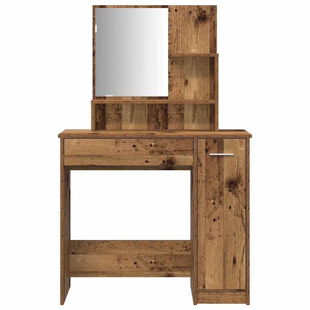 Dressing Table Set Old Wood Engineered Wood