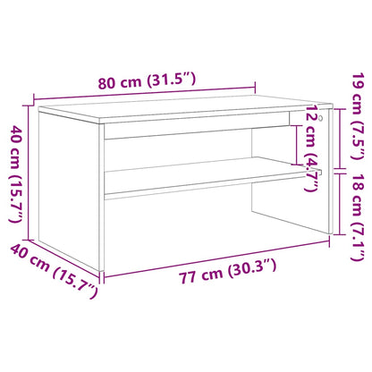 TV Cabinet Black Oak 80x40x40 cm Engineered Wood