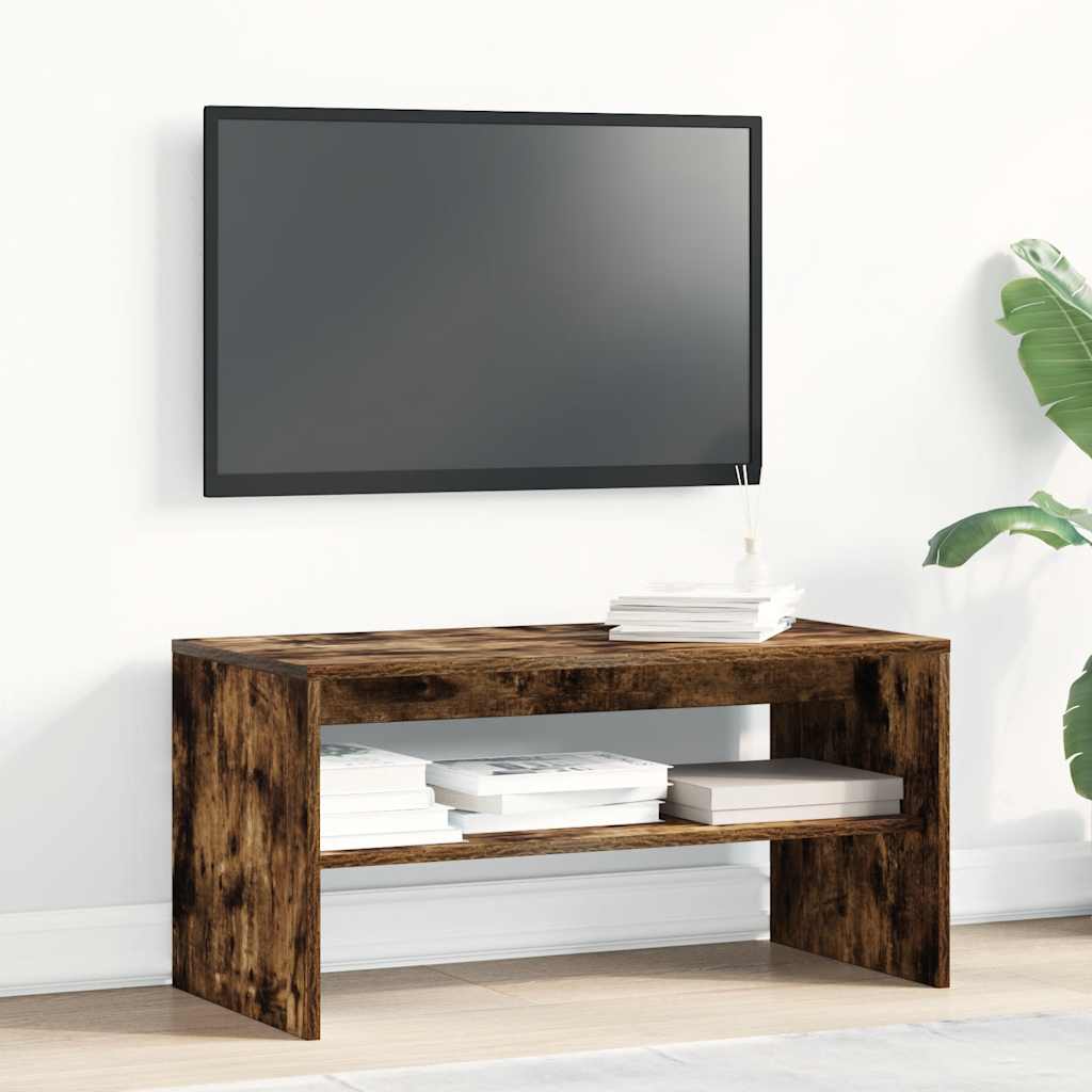 TV Cabinet Smoked Oak 80x40x40 cm Engineered Wood