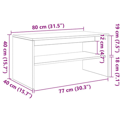 TV Cabinet Artisan Oak 80x40x40 cm Engineered Wood