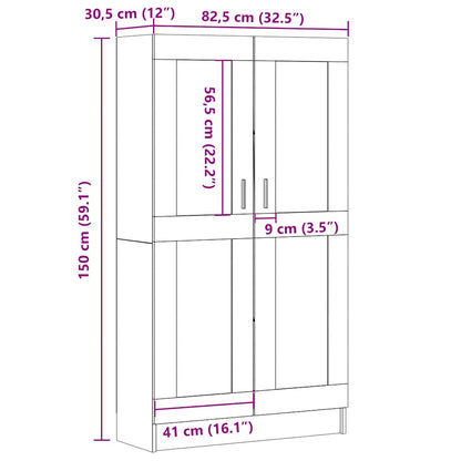 Book Cabinet Artisan Oak 82.5x30.5x150 cm Engineered Wood