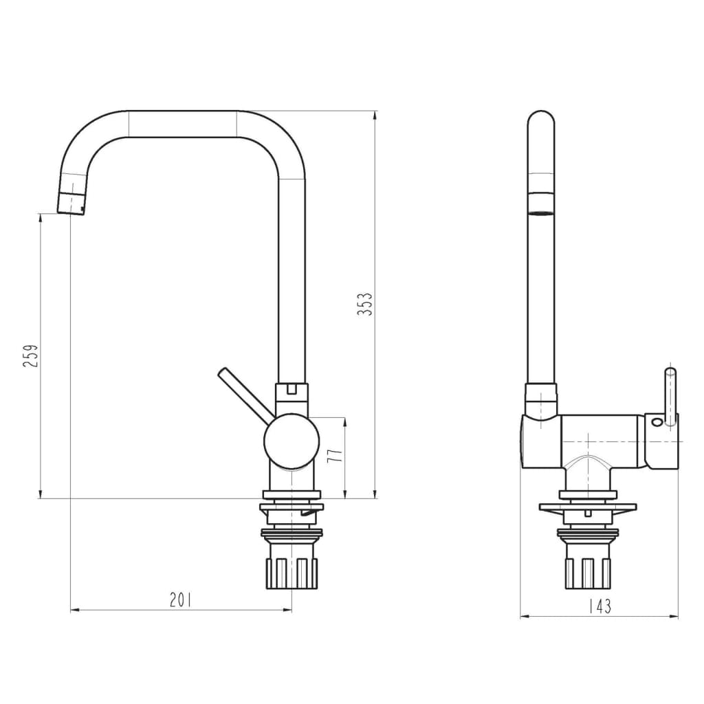 EISL Kitchen Mixer Tap with Tiltable Spout FLEXO Chrome