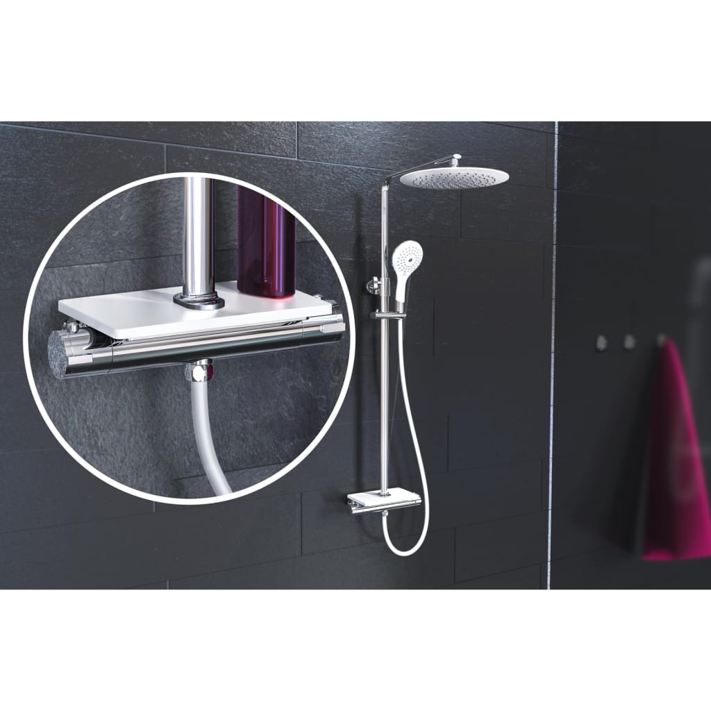 EISL Overhead Shower Set with Thermostatic Mixer GRANDE VITA Chrome-white