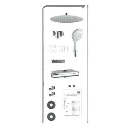 EISL Overhead Shower Set with Thermostatic Mixer GRANDE VITA Chrome-white