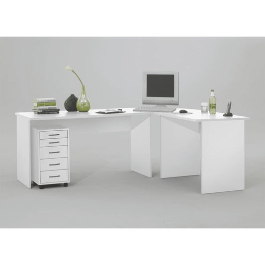 FMD Mobile 5 Drawer Cabinet White