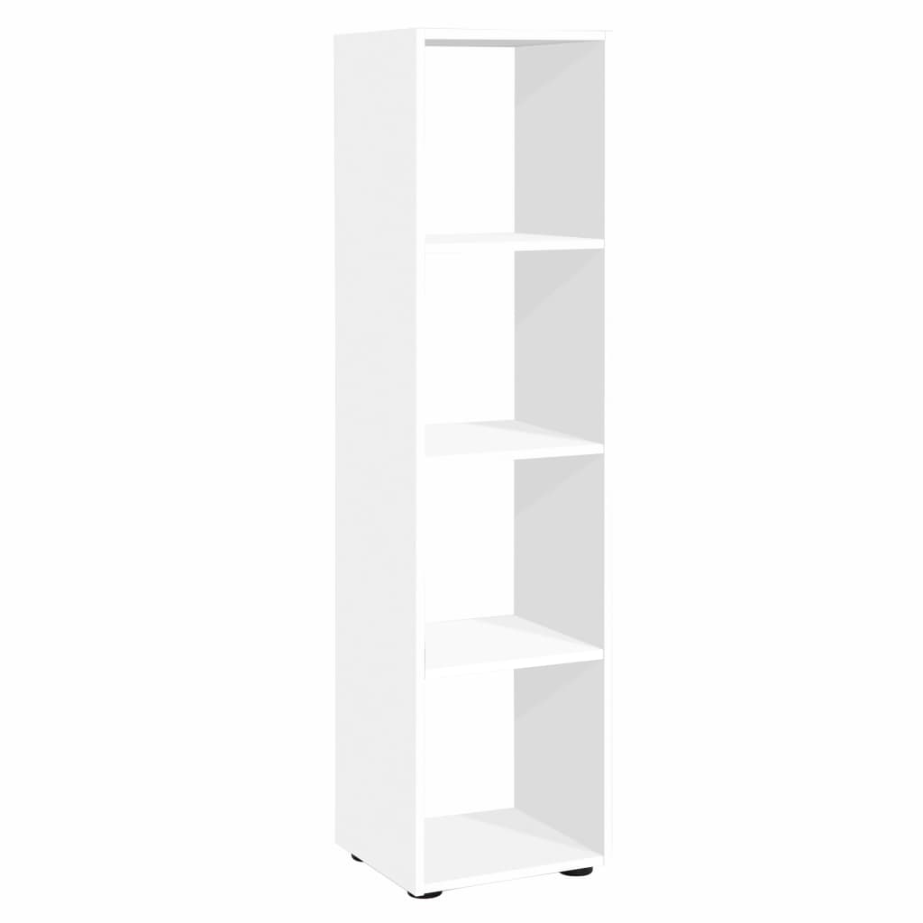 FMD Standing Shelf with 4 Compartments White