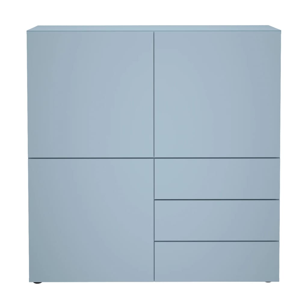 FMD Cabinet with 3 Drawers and 3 Doors 99x31.5x101.2 cm Blue
