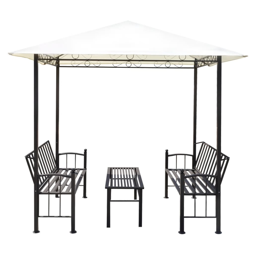 Garden Pavilion with Table and Benches 2.5x1.5x2.4 m