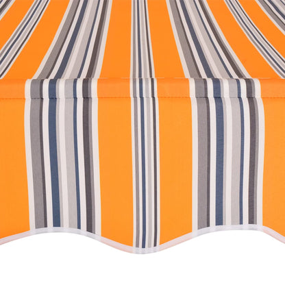 Manual Retractable Awning 250 cm Yellow and Blue Stripes