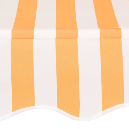 Manual Retractable Awning 400 cm Orange and White Stripes