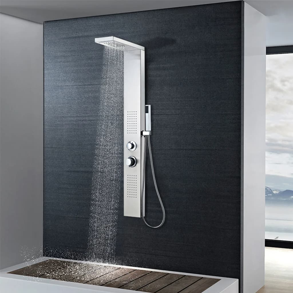 Shower Panel System Stainless Steel Square