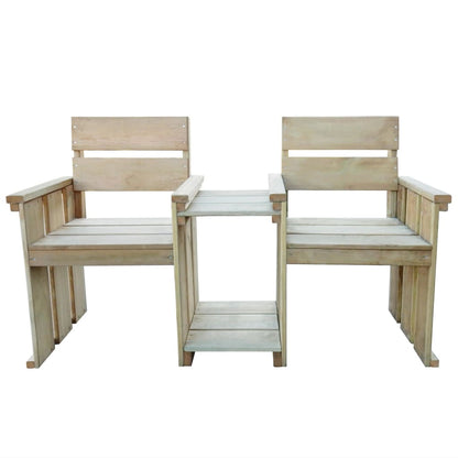 2 Seater Garden Bench 150 cm Impregnated Pinewood